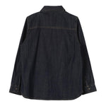 ZHOE & TOBIAH camicia in denim tinta unita con cuciture in contrasto Blu per Bambino DDL4 BLU ZHOE & TOBIAH 