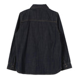 ZHOE & TOBIAH camicia in denim tinta unita con cuciture in contrasto Blu per Bambino DDL4 BLU ZHOE & TOBIAH 