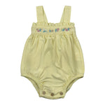 Babidu Pagliaccetto Tinta Unita con Ricami per Neonata 31403 GIALLO BABIDU 