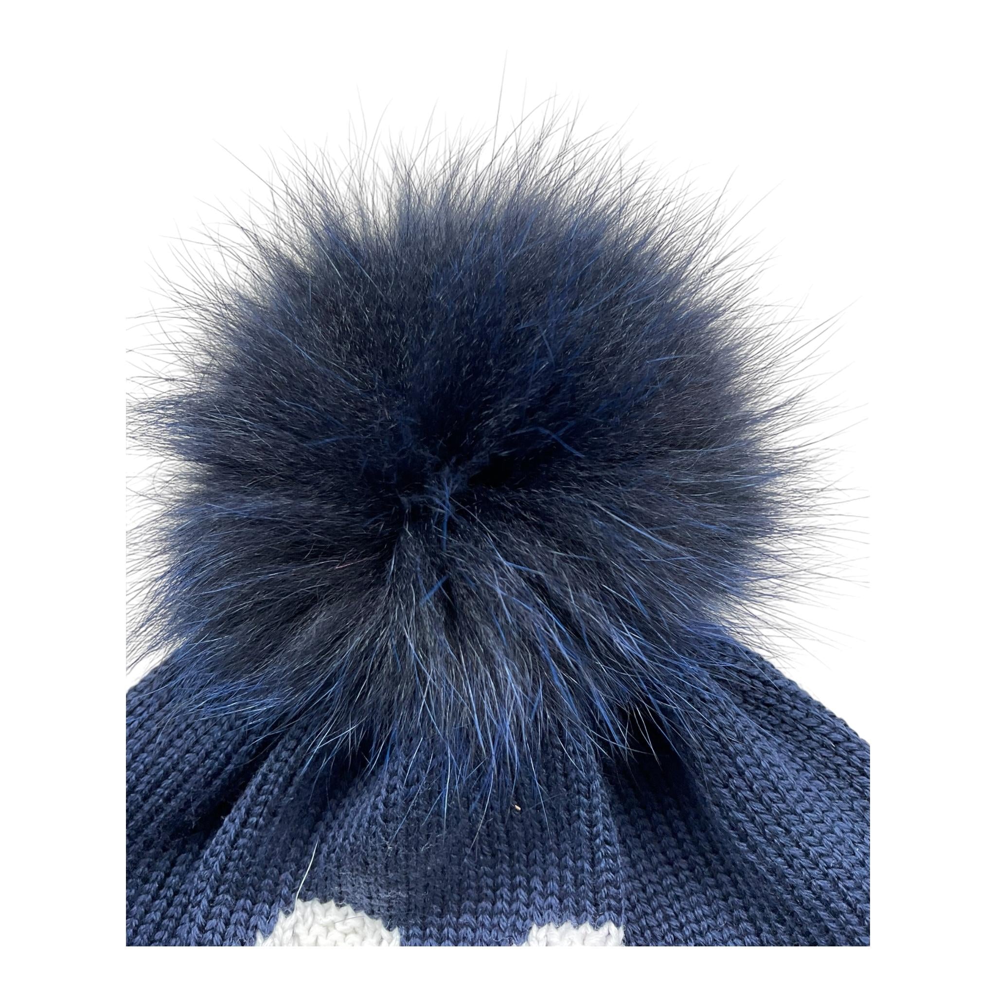 BABY LORD cappello tinta unita con stampa Blu per Bambina 637 BLU BABY LORD 