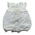 Petit Pagliaccetto Giromanica tinta unita con Tull Bianco per Neonata S7214562 BIANCO PETIT 