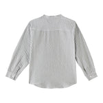 Il Gufo Camicia Manica Lunga Fantasia A Righe Collo Coreano per Bambino P25CL016C1080 BIANCO/GRIGIO IL GUFO 