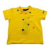 Daniele Alessandrini T-Shirt Girocollo tinta unita con Stampa Giallo per Neonato 1296M0811 GIALLO DANIELE ALESSANDRINI 