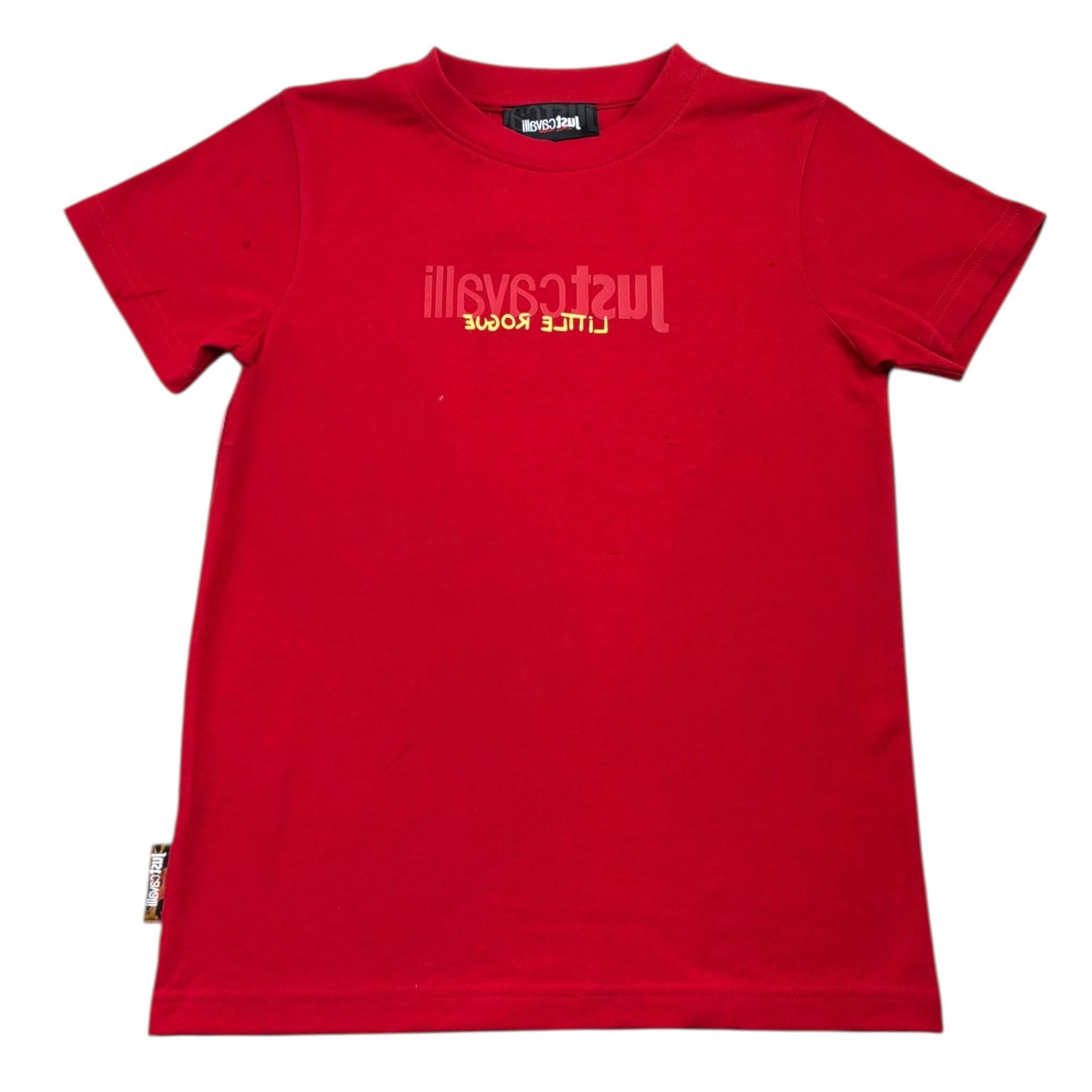 Just Cavalli T-Shirt Tinta Unita con Logo per Bambino JBP26001TS ROSSO JUST CAVALLI 