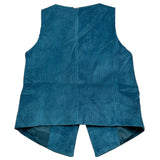 DIXIE gilet tinta unita in velluto Petrolio per Bambina JH02062G67 PETROLIO DIXIE 