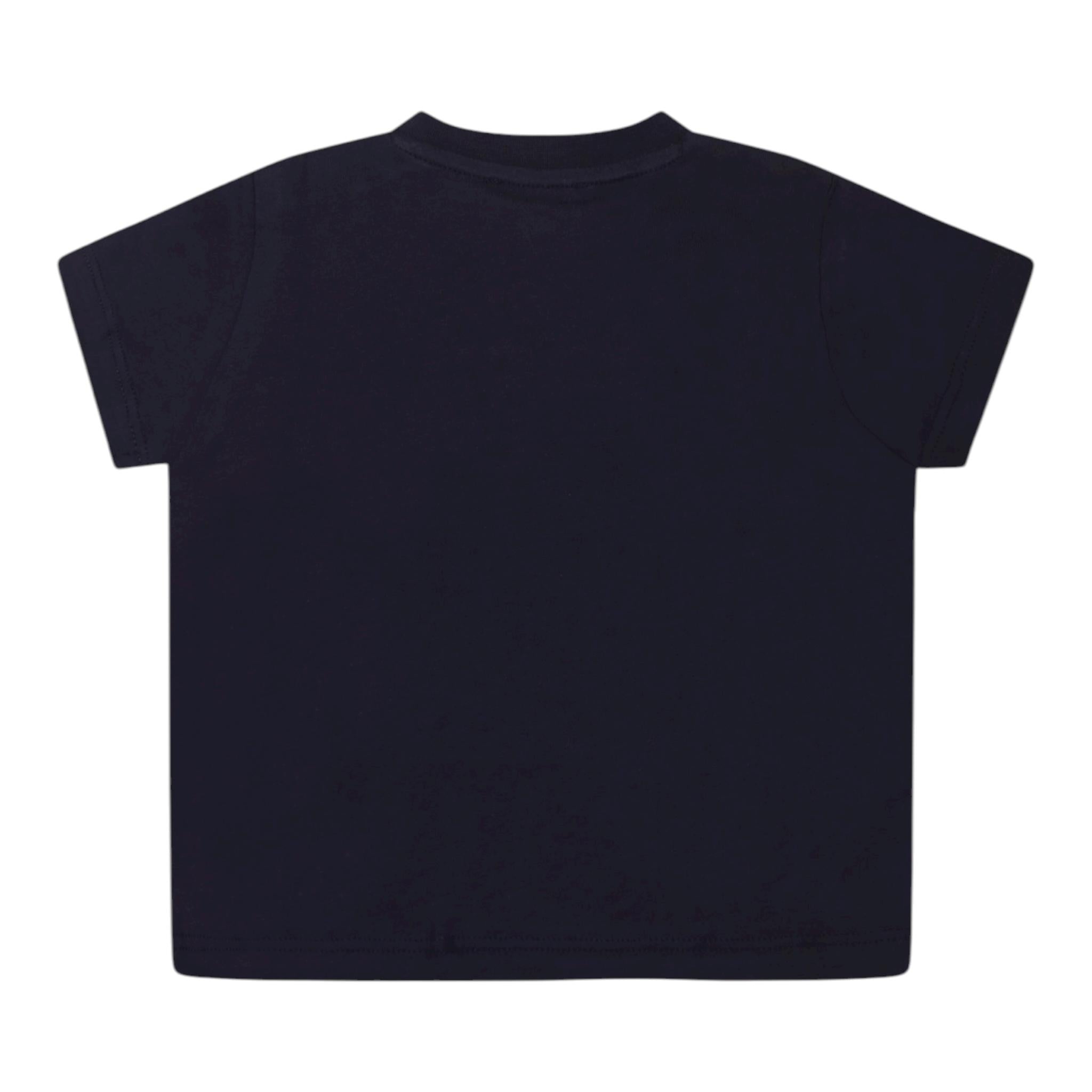 Kenzo T-Shirt Girocollo Tinta Unita con Stampa per Neonato K60977 BLU KENZO 