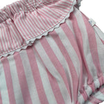 Laranjinha Coulotte Bicolore con Fantasia A Righe per Neonata 92908V5835R57 BIANCO/ROSA LARANJINHA 