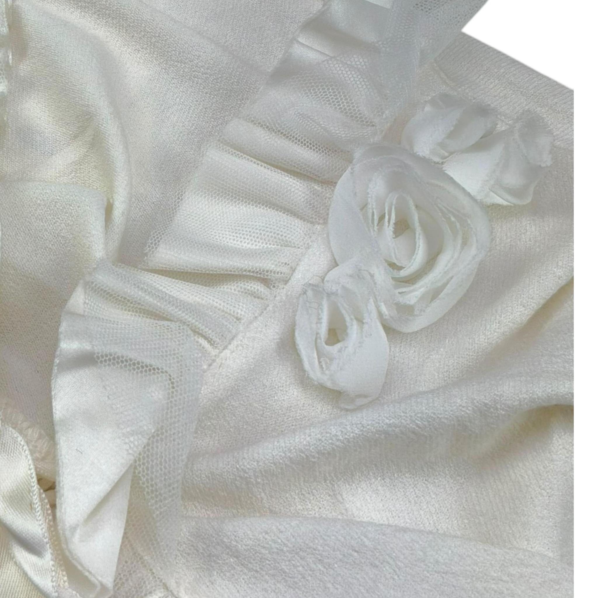 Monnalisa Coprispalle Tinta Unita con Balzed per Bambina 715802 PANNA MONNALISA 