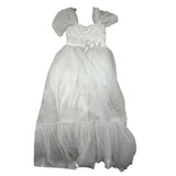 Notaro Of Kids Abito Giromanica Tinta Unita con Tulle per Bambina K22106 BIANCO NOTARO OF KIDS 