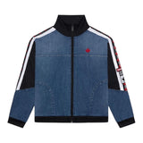 DSQUARED2 felpa in denim tinta unita con maniche in contrasto Blu per Bambino DQ1855 BLU DSQUARED2 