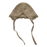 PAZ RODRIGUEZ cappello tinta unita con ricami Fango per Neonata EOEMM FANGO PAZ RODRIGUEZ 