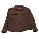 DUSTY COLOR camicia manica lunga tinta unita Marrone per Bambino DUXF4037OS MARRONE DUSTY COLOR 