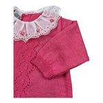 Marlu' Tutina Manica Lunga Tinta Unita con Ricami per Neonata EP1310 ROSA MARLU' 