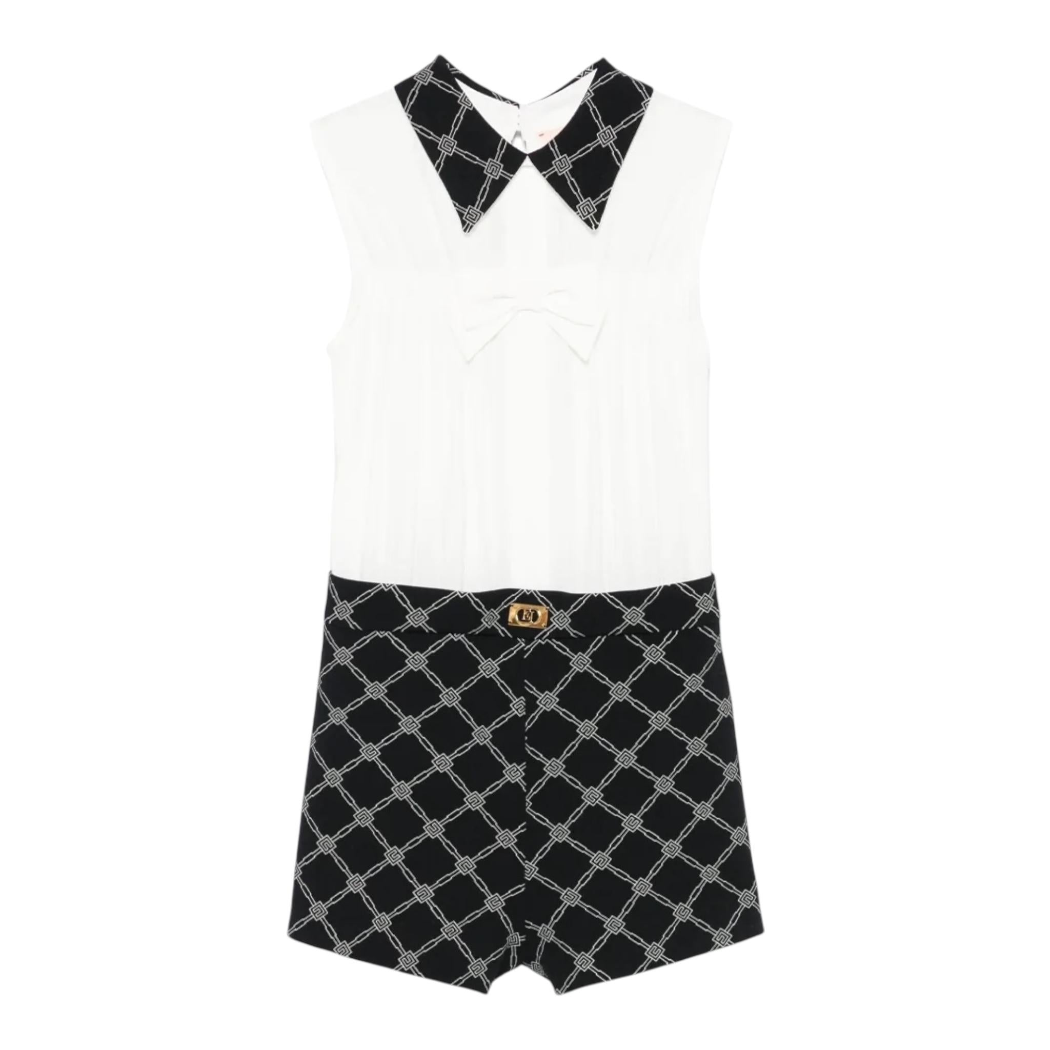 Elisabetta Franchi Tuta Giromanica Bicolore per Bambina EFTA100X BIANCO/NERO ELISABETTA FRANCHI 