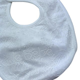Le Bebe' Bavetta Tinta Unita con Stampa per Neonata LBG6331 BIANCO LE BEBE' 