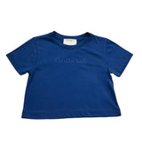 t.shirt girocollo tinta unita con stampa TGP26004TS BLU TRUSSARDI 