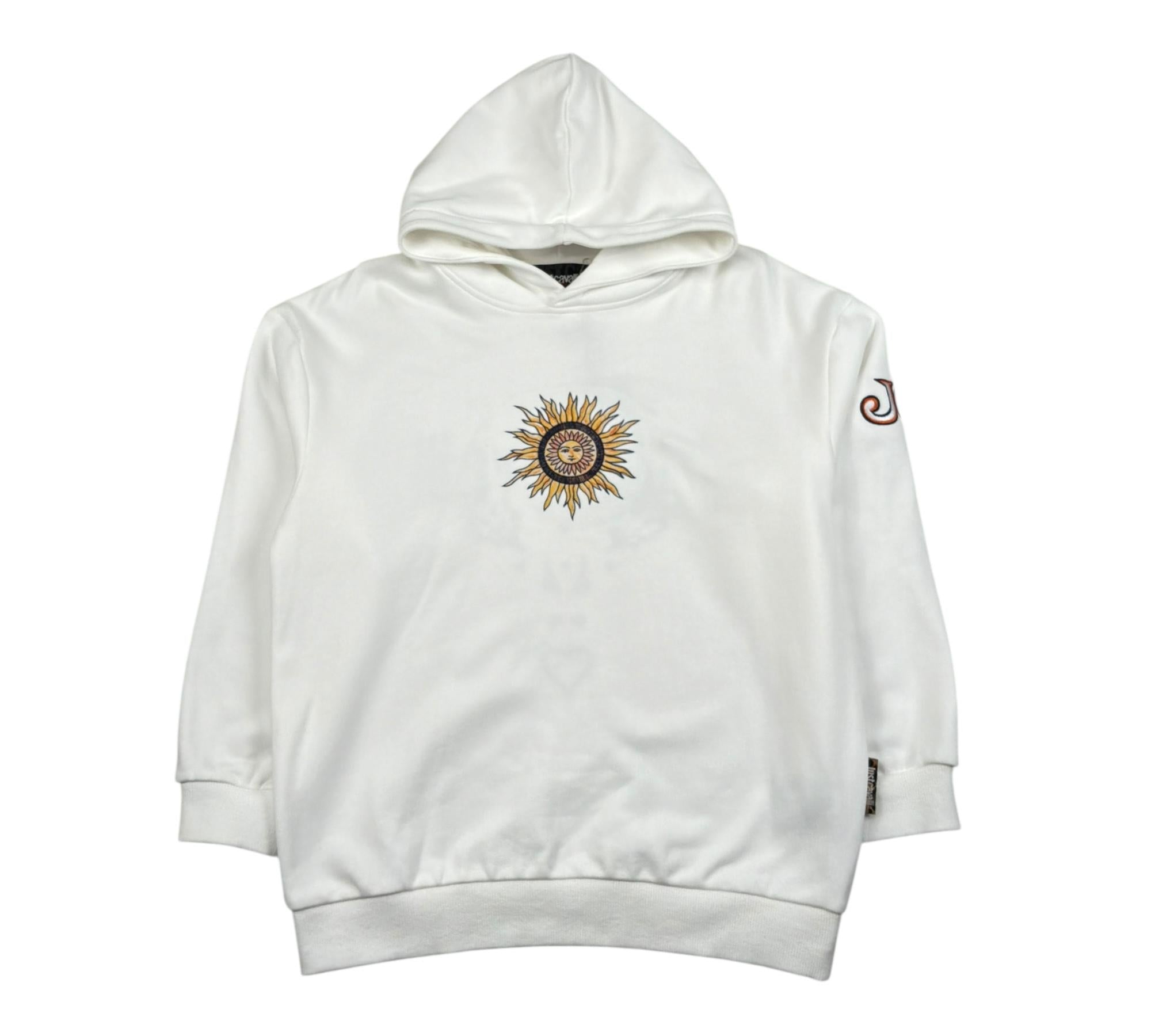 Just Cavalli Felpa Chiusa Girocollo Tinta Unita con Stampa per Bambino JBP26073FE BIANCO JUST CAVALLI 