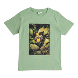 I Do T-Shirt Girocollo Tinta Unita con Stampa per Bambino 4B628 VERDE I DO 