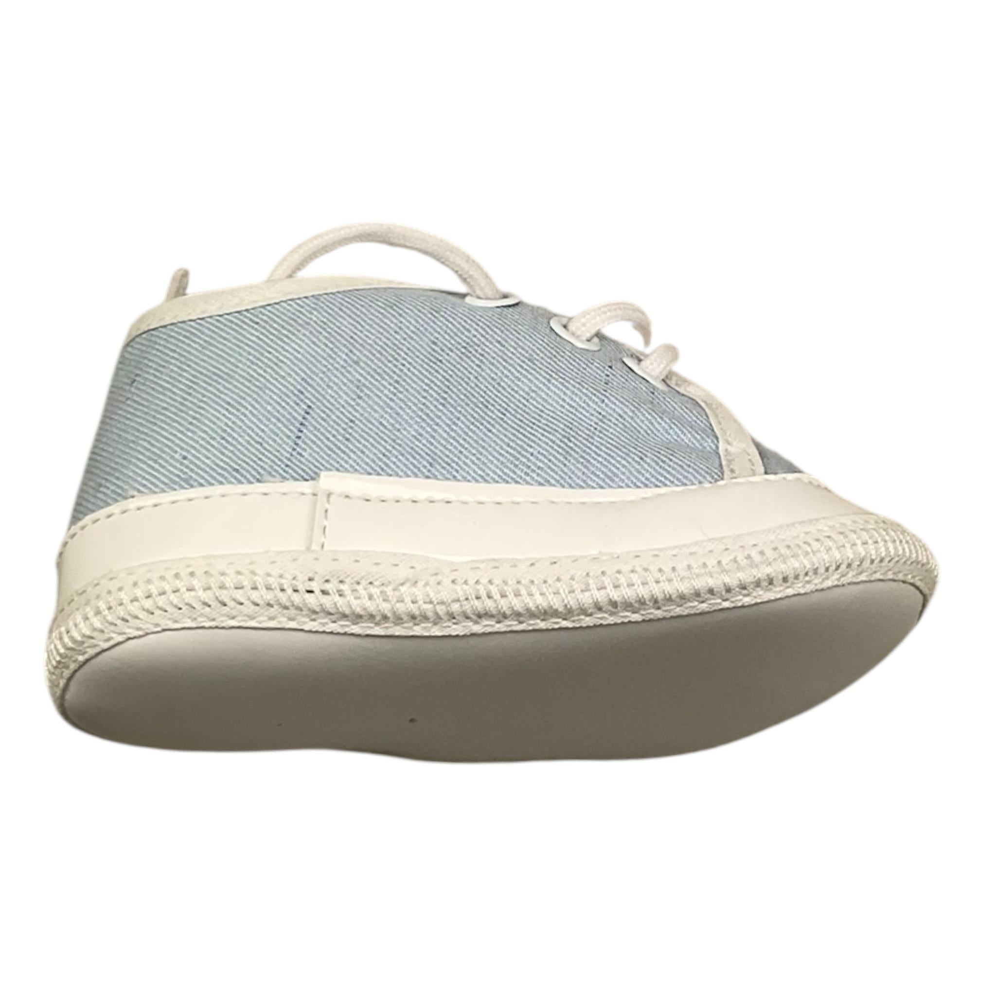 Colori Chiari Scarpine Bicolore con Lacci per Neonato MN957228 BIANCO/AZZURRO COLORI CHIARI 