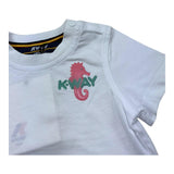 K-Way T-Shirt Girocollo Tinta Unita con Stampa per Neonato K5138DW BIANCO K-WAY 