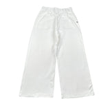 Please Pantalone Tinta Unita Modello A Palazzo per Bambina PE30171G73 BIANCO PLEASE 