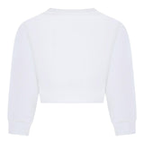 STELLA McCARTNEY felpa chiusa girocollo tinta unita con stampa in contrasto Bianco per Bambina TU4C90 BIANCO STELLA McCARTNEY 