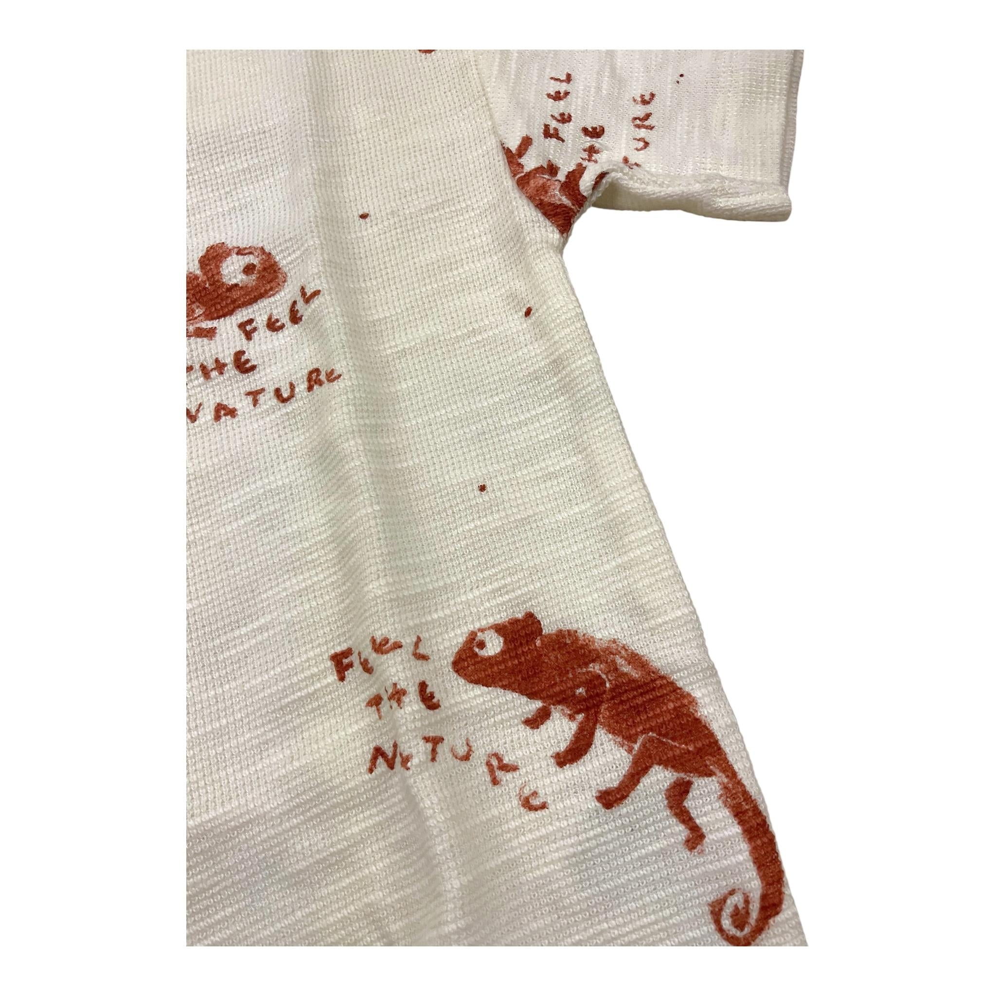 Play Up T-Shirt Tinta Unita con Camaleonti per Bambino PA033AQ11057 PANNA PLAY UP 