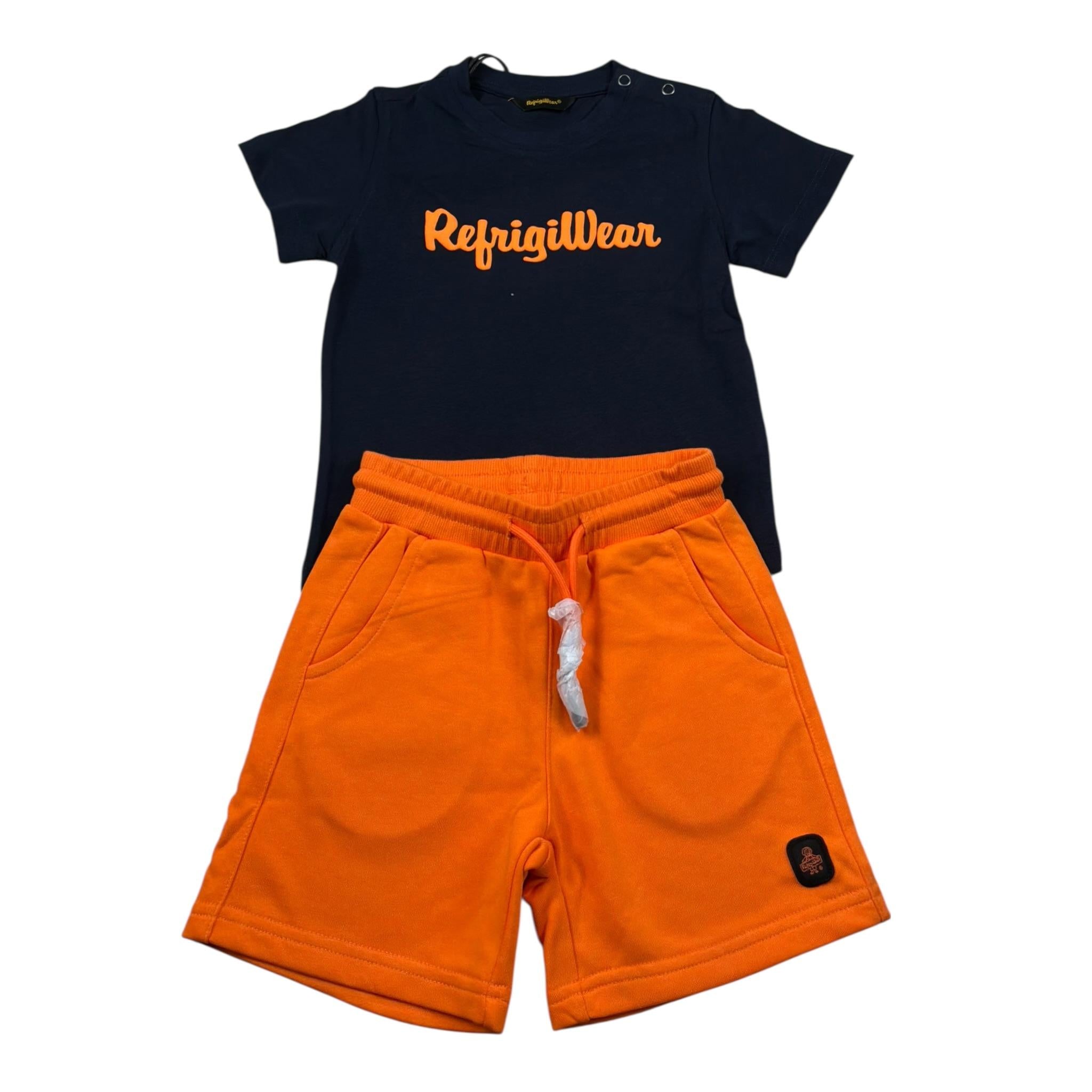 Refrigiwear Completo 2 Pezzi T-Shirt-Bermuda per Neonato 211DRMNS25 BLU/ARANCIONE REFRIGIWEAR 