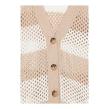 Max&Co. Cardigan Fantasia A Righe con Trafori per Bambina MX0181 BIANCO/BEIGE MAX&Co. 