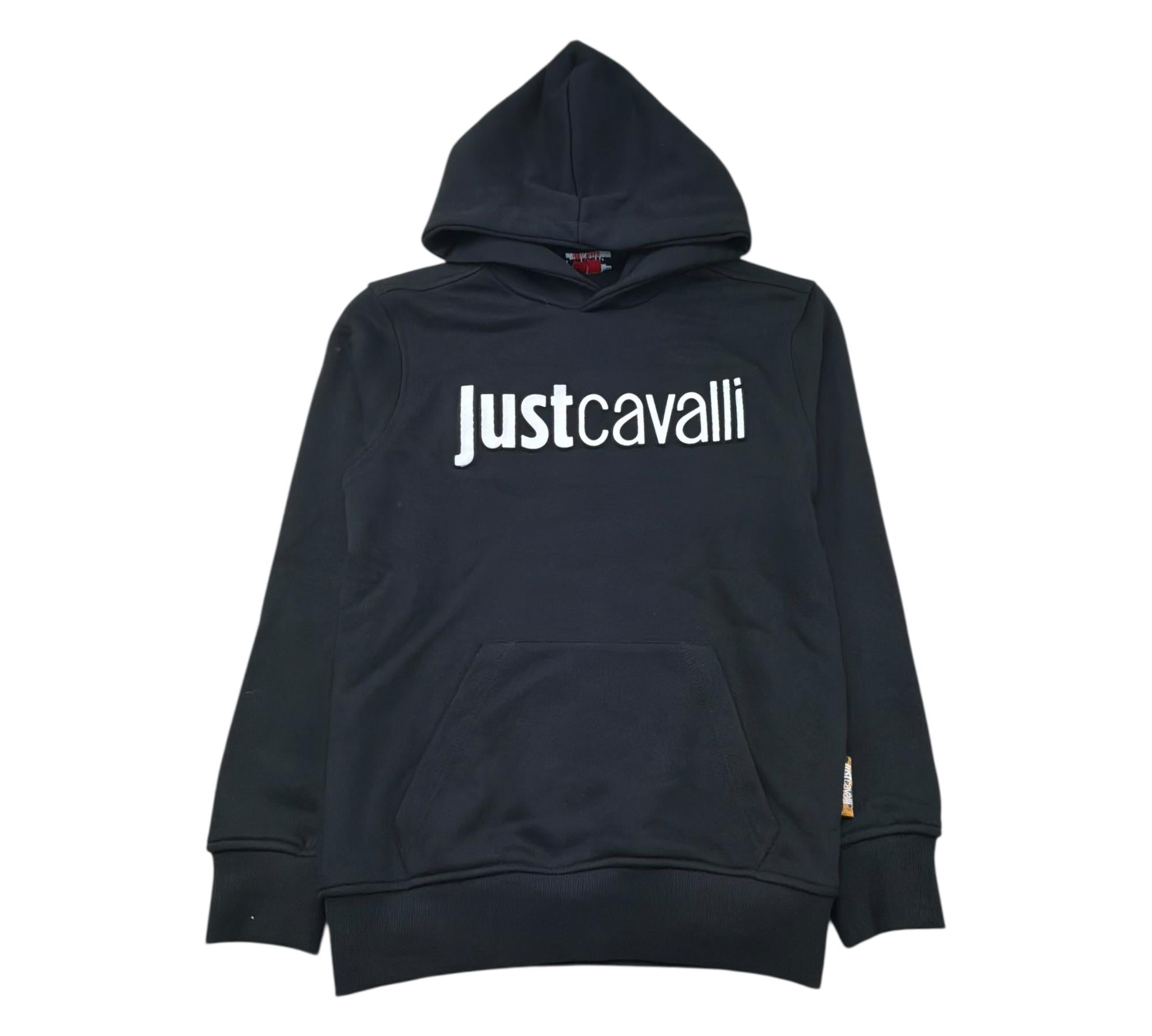 Just Cavalli Felpa Chiusa Girocollo Tinta Unita con Logo per Bambino JBP26012FE NERO JUST CAVALLI 