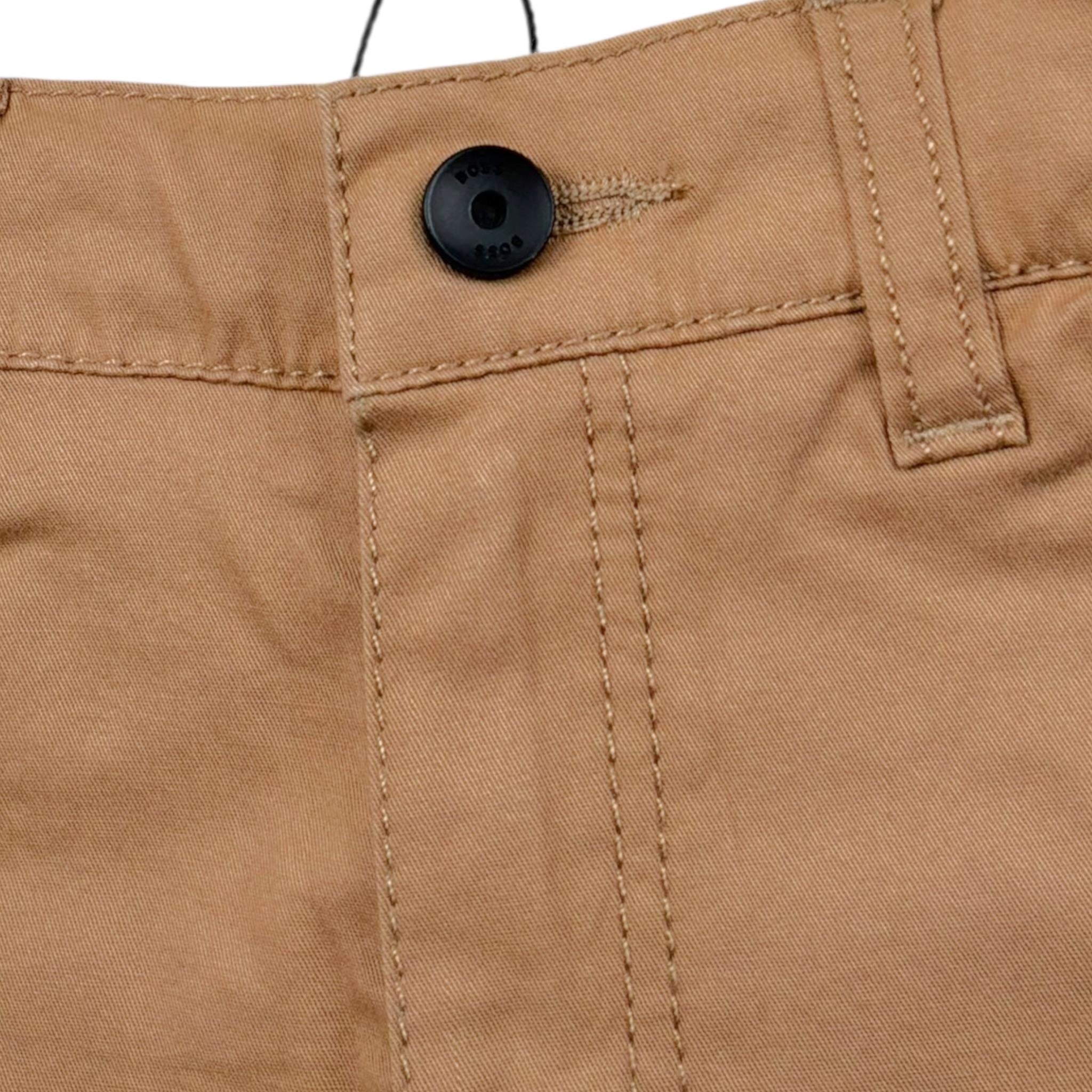 Boss Bermuda Tinta Unia con Girovita Regolabile per Neonato J04423 BEIGE BOSS 