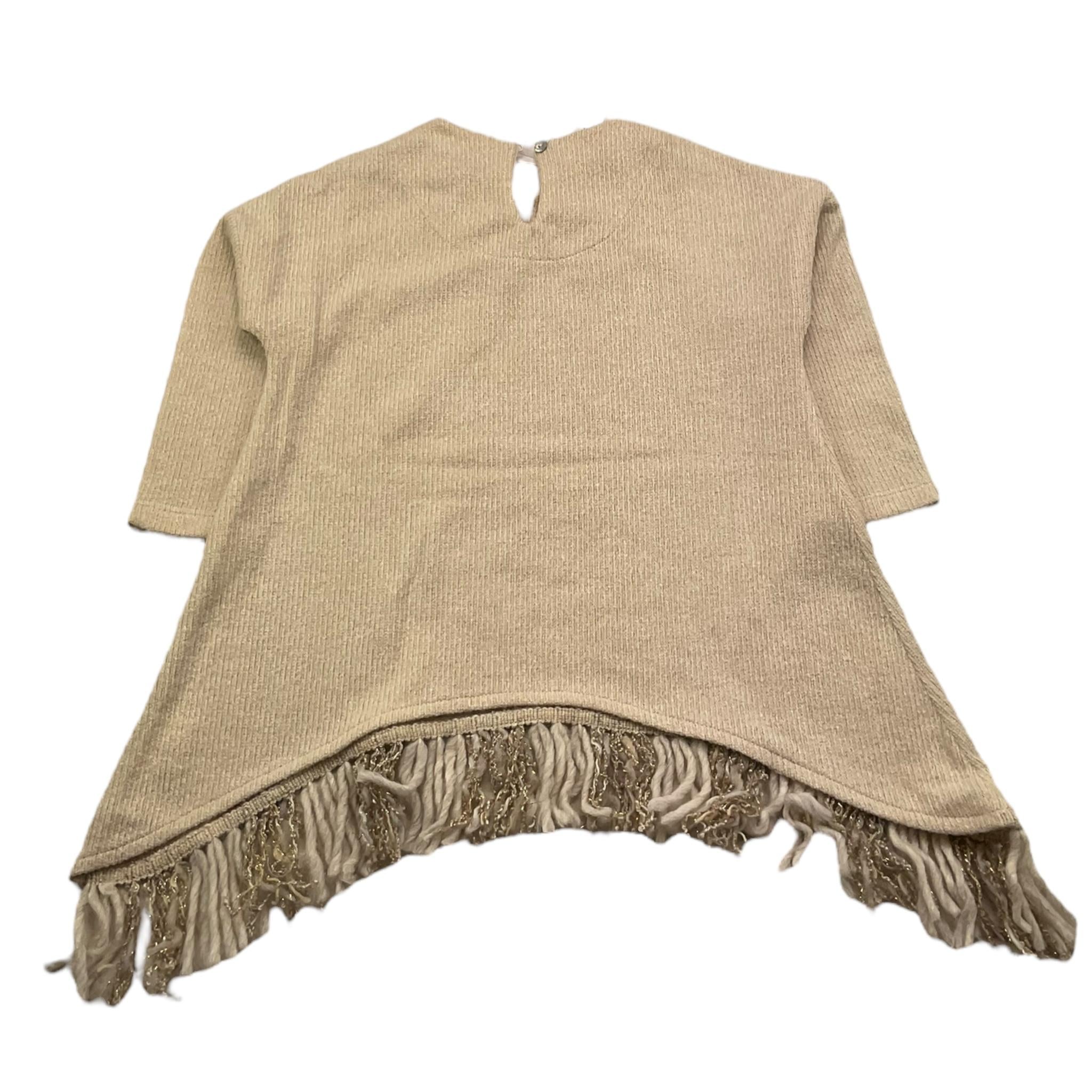 MAGIL maglia girocollo tinta unita con frange Beige per Bambina GN21037 BEIGE MAGIL 