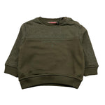 CESARE PACIOTTI felpa chiusa girocollo tinta unita con stampa Verde per Neonato MFP5354BXX VERDE CESARE PACIOTTI 