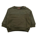 CESARE PACIOTTI felpa chiusa girocollo tinta unita con stampa Verde per Neonato MFP5354BXX VERDE CESARE PACIOTTI 