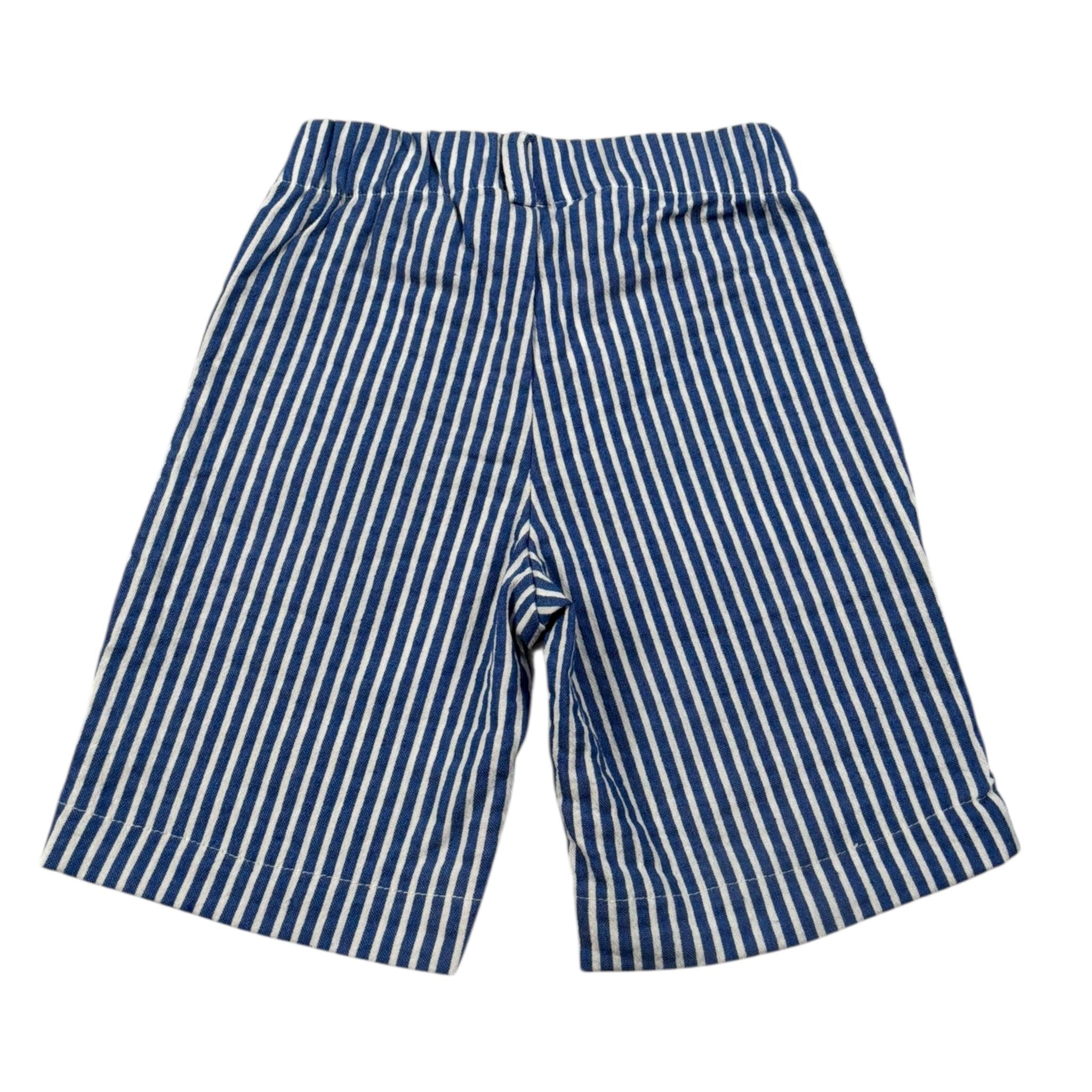 J.O. Milano Bermuda Fantasia A Righe con Elastico In Vita per Neonato 574M1 BLU J.O. MILANO 