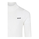MSGM maglia girocollo tinta unita con profili in contrasto Panna per Bambina F4MSJGTN029 PANNA MSGM 