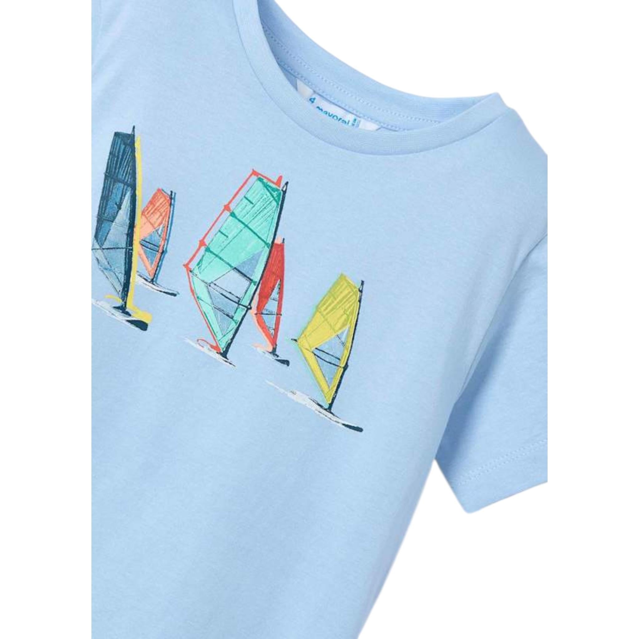 Mayoral Set 2 T--Shirt Girocollo Tinta Unita per Bambino 3049 BIANCO MAYORAL 