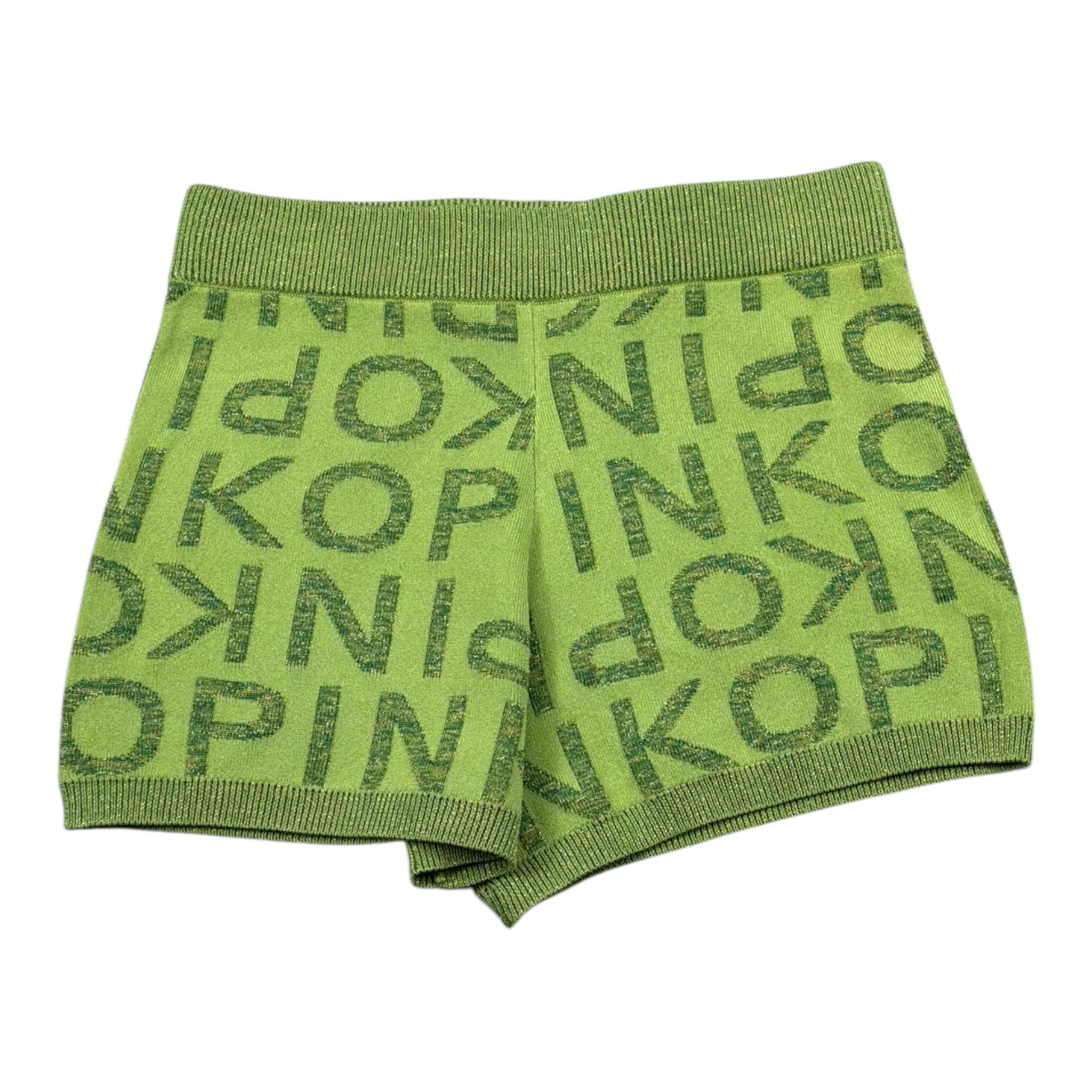 Pinko Shot In Filo Tinta Unita con Logo per Bambina KFBE004X VERDE PINKO 