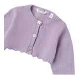 MINI BANDA coprispalle tinta unita con bottoni fiore Lilla per Neonata 3A743 LILLA MINI BANDA 