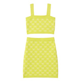 Twinset Completo 2 Pezzi Top-Gonna tinta unita Verde Acido per Bambina 251GJ3QX4XX VERDE ACIDO TWINSET 