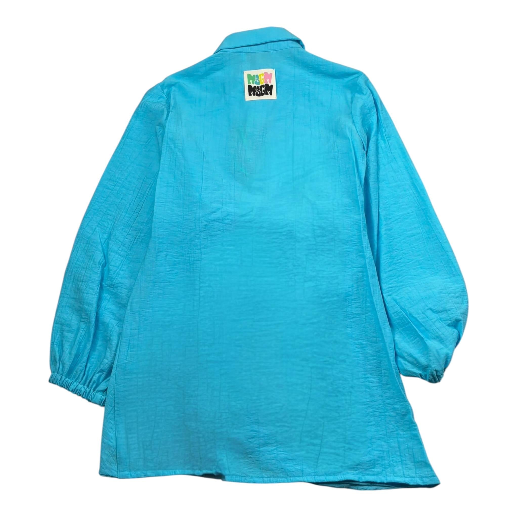 Msgm Abito Tinta Unita con Bottoni per Bambina S5MSJGDR147 AZZURRO MSGM 