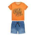 Guess Completo 2 Pezzi T-Shirt-Bermuda per Neonato I3GG01K8HM3 ARANCIONE GUESS 