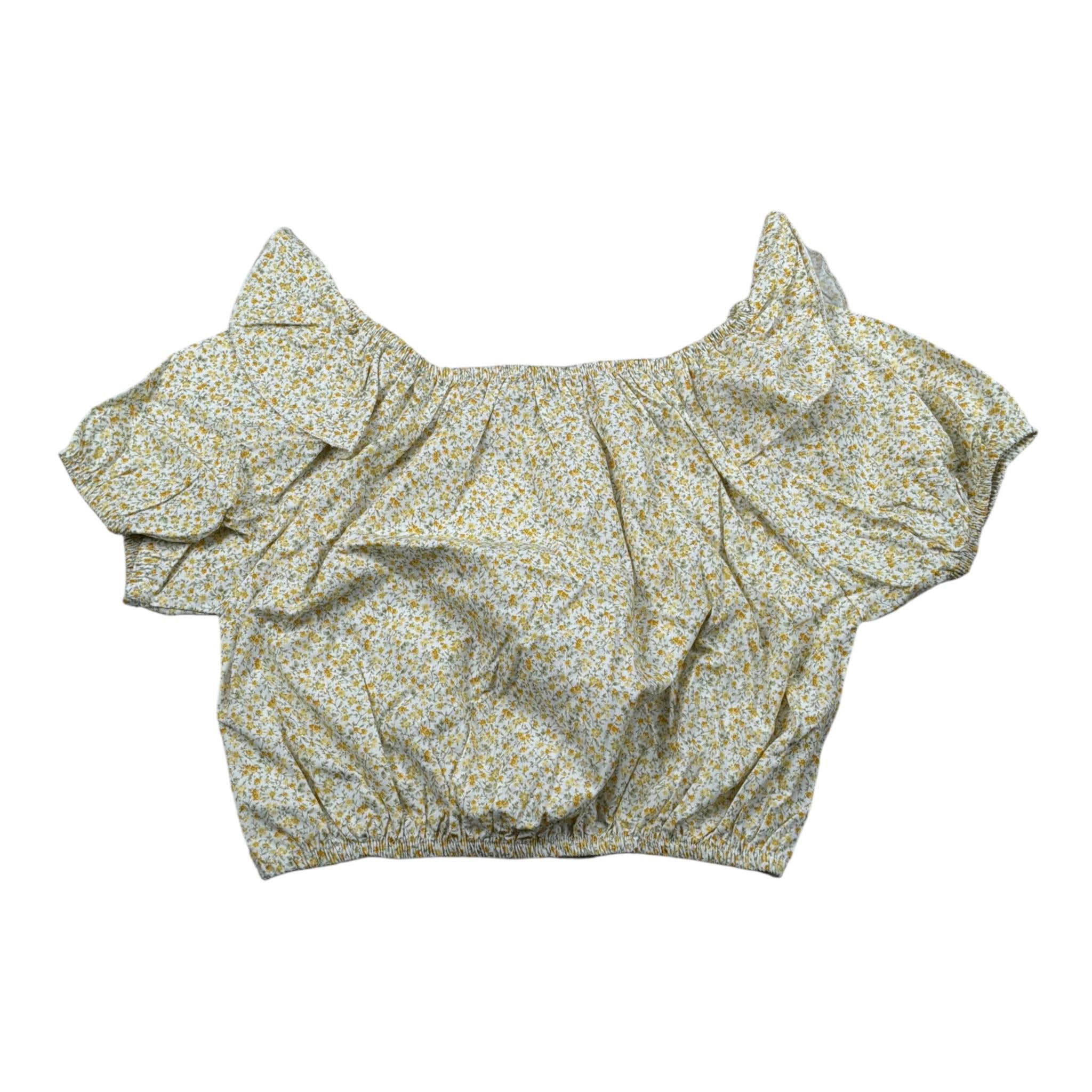 Magil Top Mezza Maica tinta unita Fantasia Floreale Bianco per Bambina FN21080 BIANCO MAGIL 