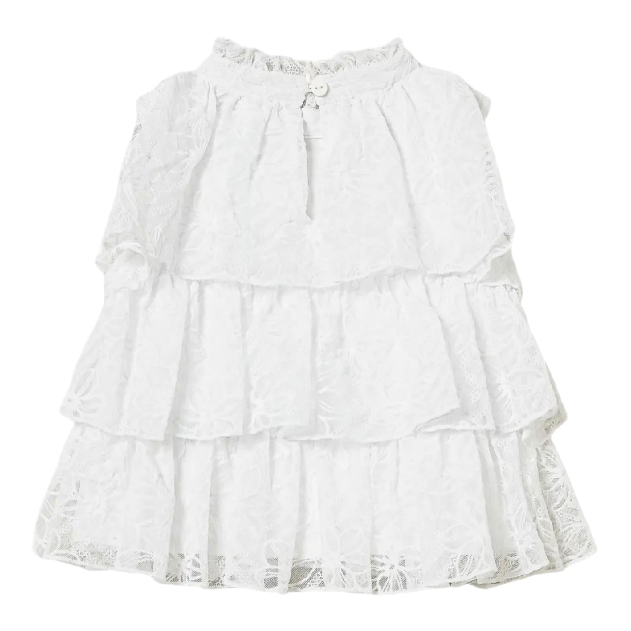 Twinset Camicia Tinta Unita Giromanica con Ricami per Bambina 251GJ2526 BIANCO TWINSET 