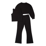 Sarabanda Completo 3 Pezzi Felpa-Pantalone-Top Tinta Unita per Bambina 0B400 NERO SARABANDA 