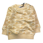 TRUSSARDI felpa tinta unita girocollo con stampa Panna per Neonato TIA2514FE PANNA TRUSSARDI 