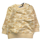 TRUSSARDI felpa tinta unita girocollo con stampa Panna per Neonato TIA2514FE PANNA TRUSSARDI 