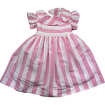 Le Bebe Abito Mezza Manica Fantasia A Righe per Neonata LBG6361 BIANCO/ROSA LE BEBE 