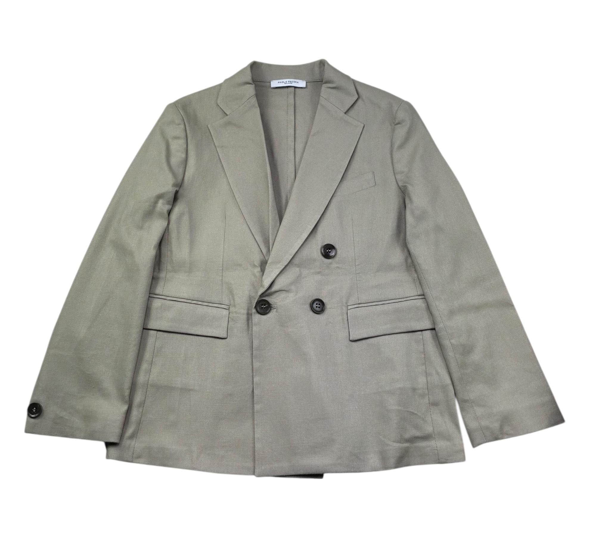 Paolo Pecora Giacca Tinta Unita Doppiopetto per Bambino PP4185 VERDE PAOLO PECORA 