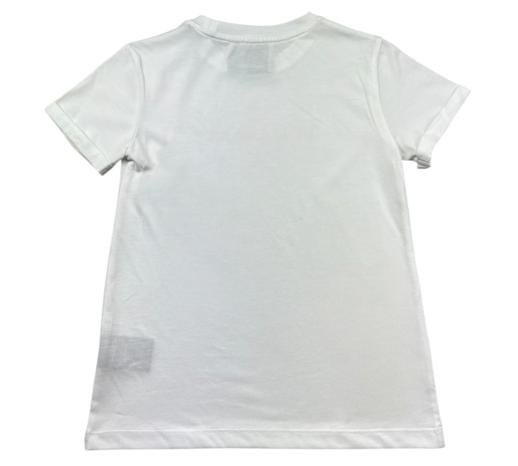 Trussardi T-Shirt Girocollo Tinta Unita con Logo per Bambina TGP26061TS BIANCO TRUSSARDI 